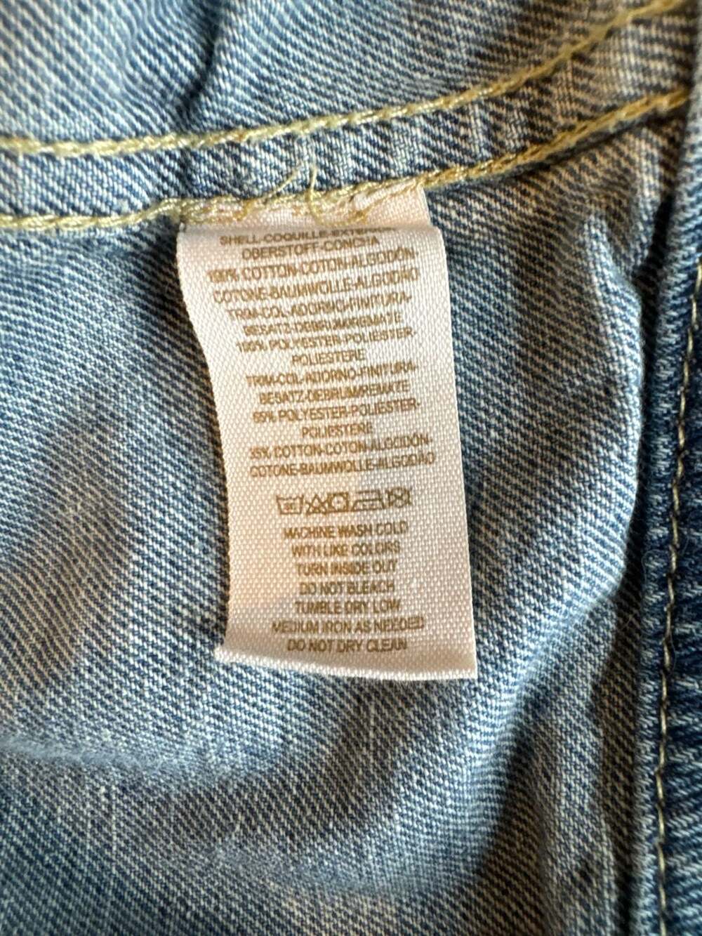 Free People Baja Serape Embroidered Distressed Denim Trucker Jacket - Picture 9 of 9